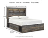 Drystan Full Bookcase Bed with 4 Storage Drawers