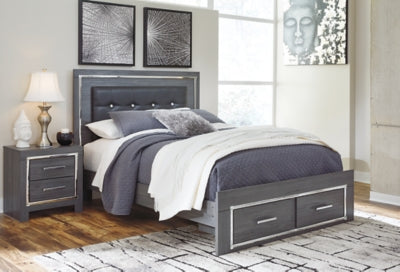 Lodanna Queen Storage Bed and Nightstand