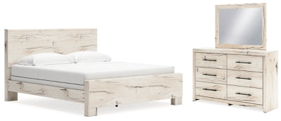 Lawroy King Panel Bed, Dresser and Mirror