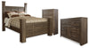 Juararo Queen Poster Bed, Dresser and Chest