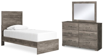 Ralinksi Twin Panel Bed, Dresser and Mirror