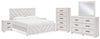 Cayboni King Panel Bed, Dresser, Mirror, Chest and 2 Nightstands