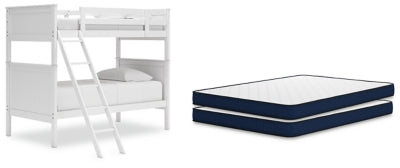 Nextonfort Twin over Twin Bunk Bed and 2 Twin Mattresses