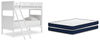 Nextonfort Twin over Twin Bunk Bed and 2 Twin Mattresses