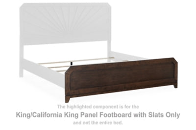 Tandisport King/California King Panel Footboard with Slats