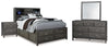 Caitbrook Full Storage Bed, Dresser, Mirror and Nightstand