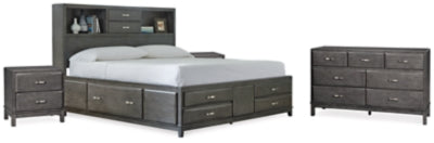 Caitbrook California King Storage Bed, Dresser and 2 Nightstands
