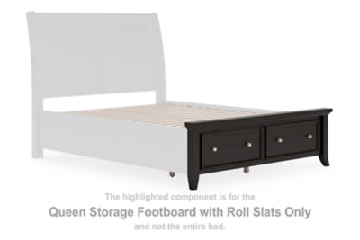Bambori Queen Storage Footboard with Roll Slats