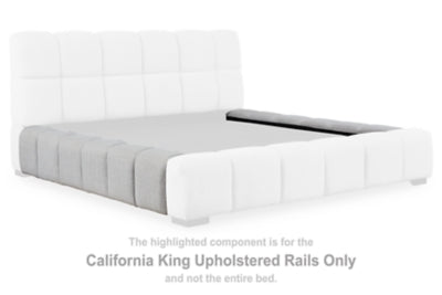Jesstean California King Upholstered Rails
