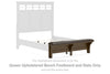 Shawbeck Queen Upholstered Bench Footboard and Slats
