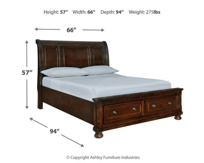 Porter Queen Sleigh Storage Bed