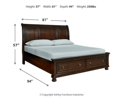 Porter King Sleigh Storage Bed
