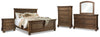 Flynnter King Panel Bed, 2 Dressers, Mirror, Chest and 2 Nightstands