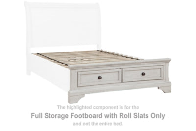 Robbinsdale Full Storage Footboard with Roll Slats