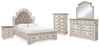 Realyn Queen Panel Bed, Dresser, Mirror, Chest and Nightstand