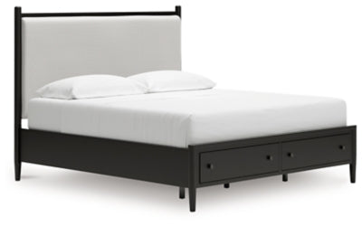 Portdown King Upholstered Panel Storage Bed