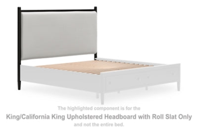 Portdown King/California King Upholstered Headboard with Roll Slat