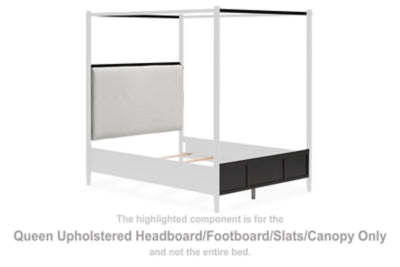 Portdown Queen Upholstered Headboard/Footboard/Slats/Canopy