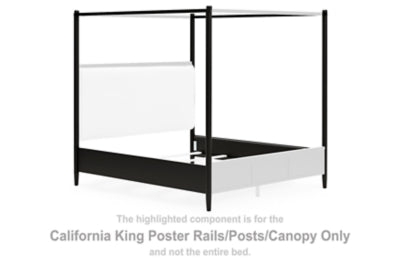 Portdown California King Poster Rails/Posts/Canopy