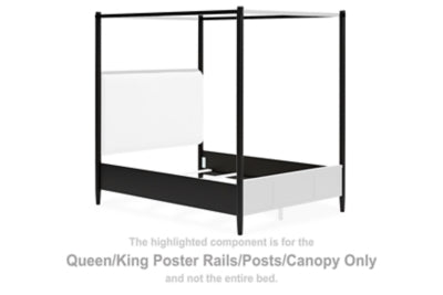 Portdown Queen/King Poster Rails/Posts/Canopy