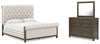 Hillcott King Upholstered Bed, Dresser and Mirror