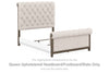 Hillcott Queen Upholstered Headboard/Footboard/Slats