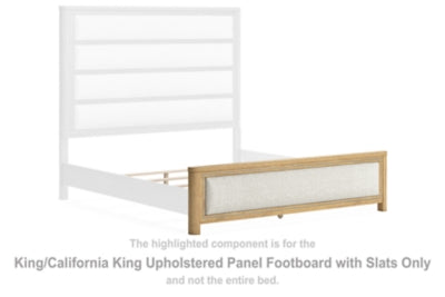 Rencott King/California King Upholstered Panel Footboard with Slats