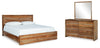 Dressonni King Panel Bed, Dresser and Mirror