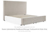 Kristiland Queen Upholstered Headboard/Storage Footboard/roll Slats