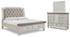 Havalance King Sleigh Bed with Storage, Dresser and Mirror