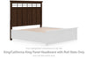 Taffenbrook King/California King Panel Headboard with Roll Slats
