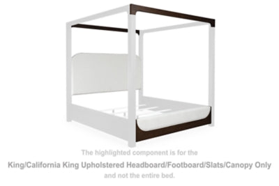 Breckington King/California King Upholstered Headboard/Footboard/Slats/Canopy