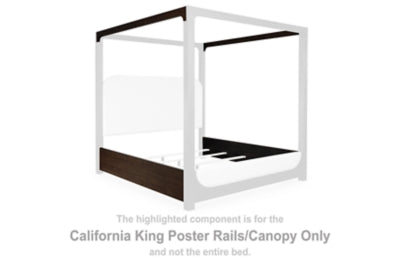 Breckington California King Poster Rails/Canopy