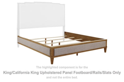Sharlance King/California King Upholstered Panel Footboard/Rails/Slats