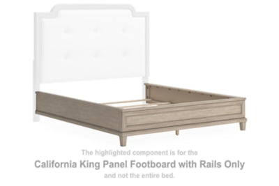 Jorlaina California King Panel Footboard with Rails