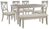 Parellen Dining Table, 2 Chairs and Bench