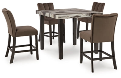Jazmore Counter Height Dining Table and 4 Barstools