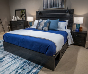 Delmorta Queen/King Side Storage with Rails