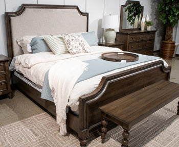 Veramond Queen Upholstered Headboard/Footboard/Slats