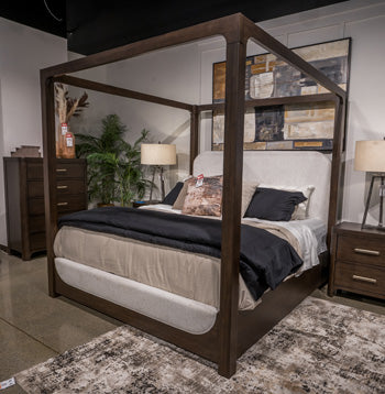 Breckington Queen Upholstered Headboard/Footboard/Slats/Canopy